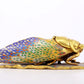 An exquisite cloisonne 'cicada' shaped box