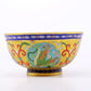 An exquisite cloisonne 'fruit and vegetable' pattern bowl