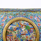 A rare cloisonné 'landscape and figures' table screen