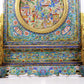 A rare cloisonné 'landscape and figures' table screen