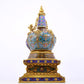 A rare cloisonné Buddhist niche with twining branches and lotus pattern