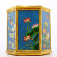 An exquisite cloisonne 'flower and bird' pattern pen holder