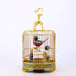 An exquisite cloisonné birdcage with lotus pattern