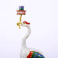 A pair of exquisite cloisonné crane-shaped candlesticks