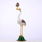 A pair of exquisite cloisonné crane-shaped candlesticks