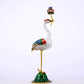 A pair of exquisite cloisonné crane-shaped candlesticks