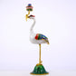 A pair of exquisite cloisonné crane-shaped candlesticks