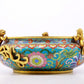 A fine cloisonné 'Lotus and Chilong' pattern brush washer