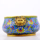 An exquisite cloisonné censer with lotus and animal ears pattern