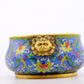 An exquisite cloisonné censer with lotus and animal ears pattern