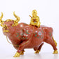 An exquisite cloisonné cow ornament