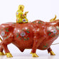 An exquisite cloisonné cow ornament