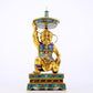 A stunning pair of cloisonné figure candlesticks