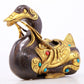 An exquisite gilt bronze duck ornament inlaid with treasures