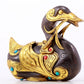 An exquisite gilt bronze duck ornament inlaid with treasures