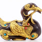 An exquisite gilt bronze duck ornament inlaid with treasures