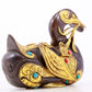 An exquisite gilt bronze duck ornament inlaid with treasures