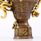 An exquisite gilt copper cup with dragon pattern