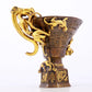 An exquisite gilt copper cup with dragon pattern