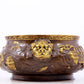 An exquisite gilt copper landscape and animal ear censer