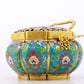 An exquisite cloisonné censer with lotus pattern