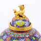 An exquisite cloisonné 'flower and dragon' tripod stove