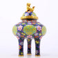 An exquisite cloisonné 'flower and dragon' tripod stove