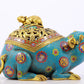 An exquisite cloisonné rat-shaped censer