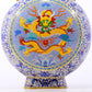 An exquisite cloisonne 'landscape and dragon' pattern amphorae