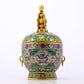 An exquisite cloisonne 'Lotus and dragon' pattern box