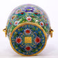 An exquisite cloisonne 'Lotus and dragon' pattern box