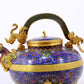 An exquisite cloisonné dragon-patterned tripod ewer