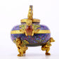 An exquisite cloisonné dragon-patterned tripod ewer