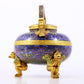 An exquisite cloisonné dragon-patterned tripod ewer