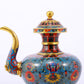 An exquisite cloisonné pot with lotus pattern