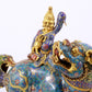 An exquisite cloisonné lion ornament