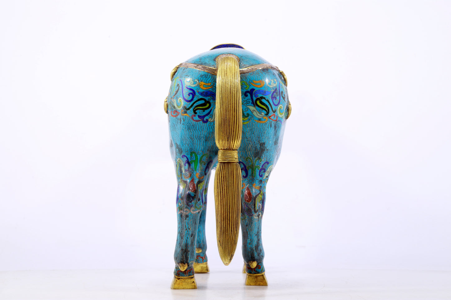 A perfect cloisonné horse ornament