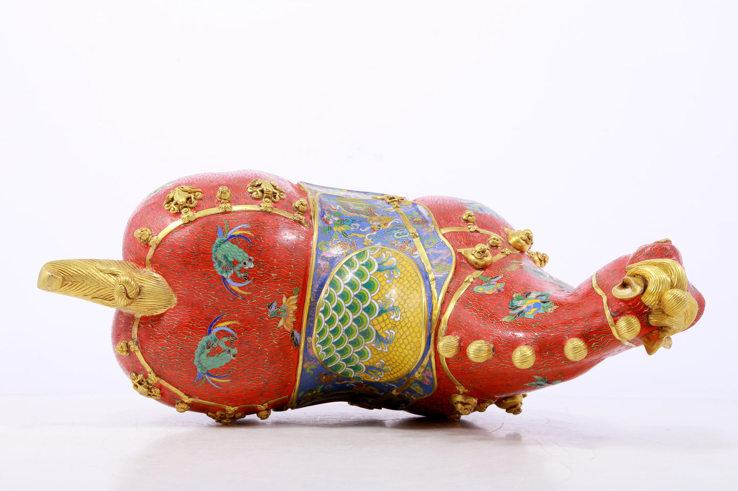 A perfect cloisonné horse ornament