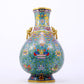 A perfect cloisonne lotus pattern amphora