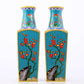 A pair of exquisite cloisonne 'butterfly flower' vases