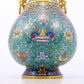 A perfect cloisonne lotus pattern amphora