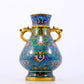 A perfect cloisonne lotus pattern amphora