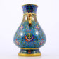 A perfect cloisonne lotus pattern amphora