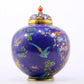 A perfect cloisonné 'flower and bird' pattern jar with lid