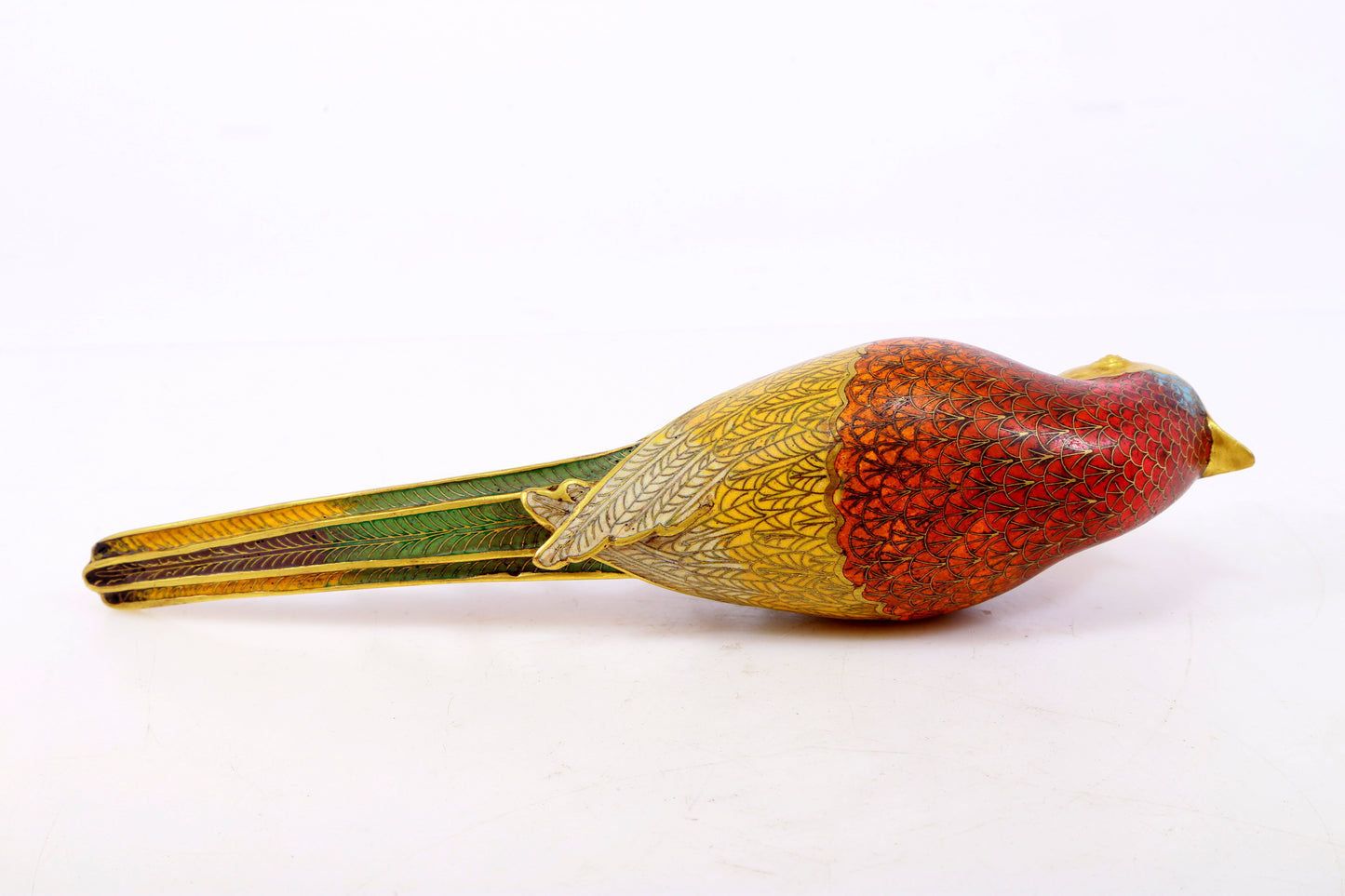 A perfect cloisonné parrot ornament