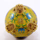 A perfect cloisonné animal face pattern tripod bottle with lid