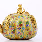 An exquisite cloisonné 'squirrel and grape' pattern box