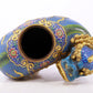 An exquisite cloisonné auspicious animal censer