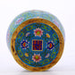 An exquisite cloisonne vase with lotus pattern and lid