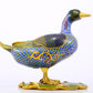 An exquisite cloisonné duck ornament